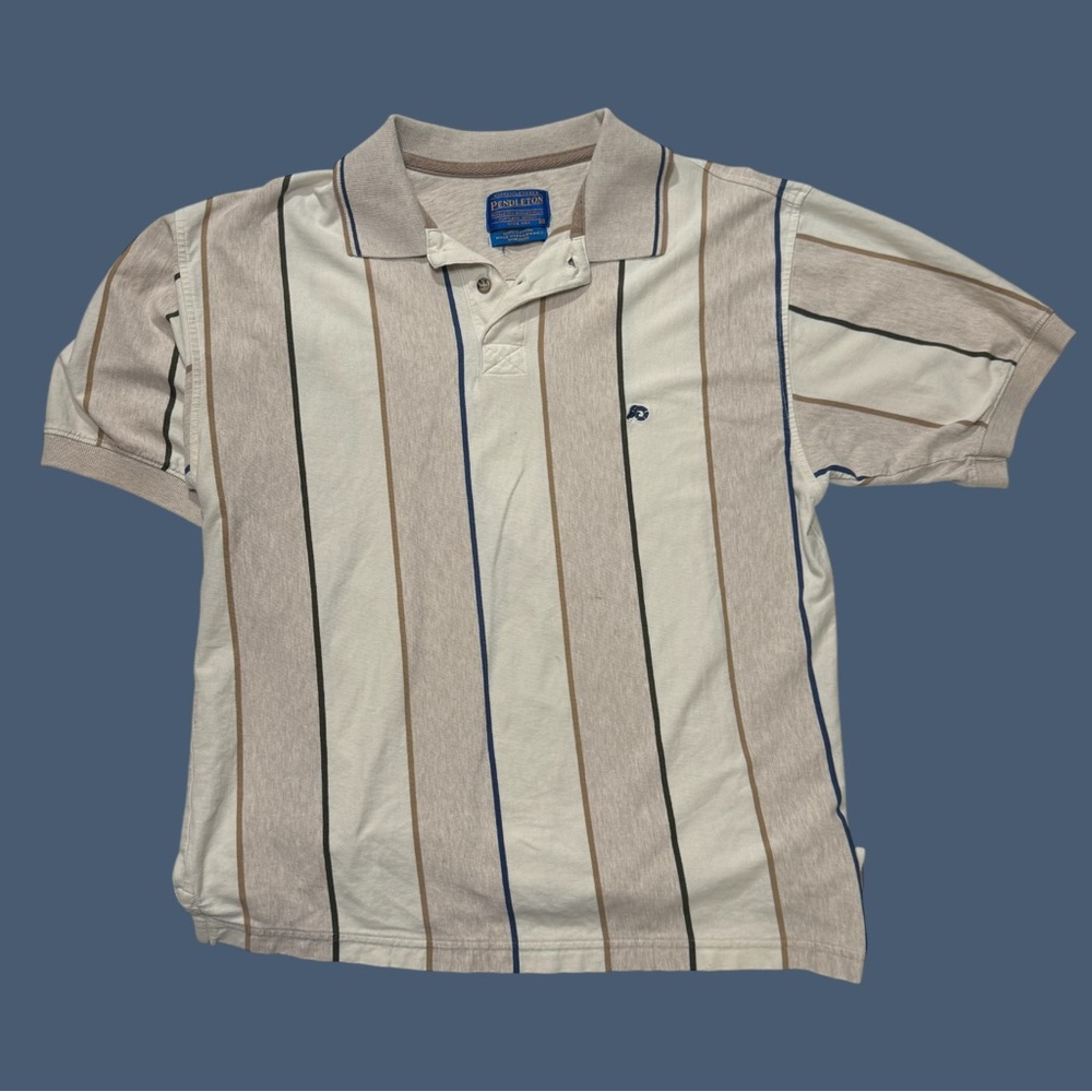 Pendleton Striped P Logo Polo